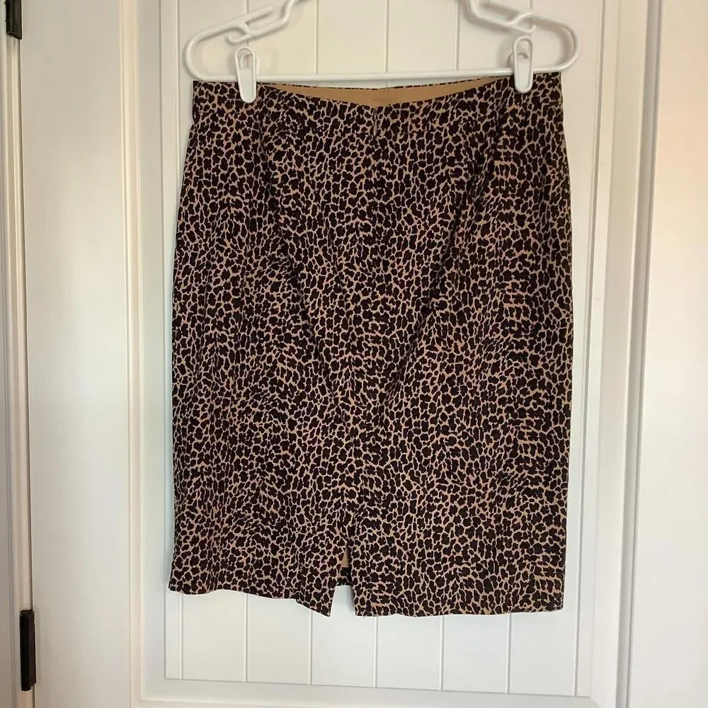 J.Crew Safari Print Pencil Skirt‎ - Size 6